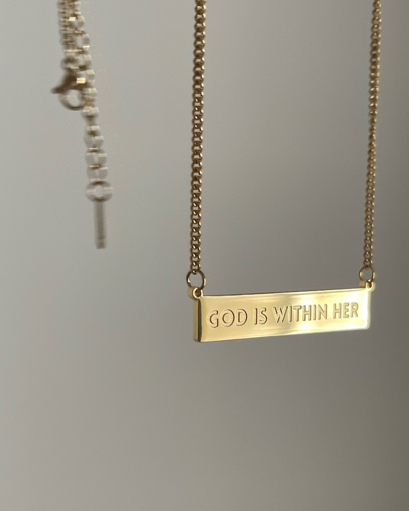God is Within Her Necklace