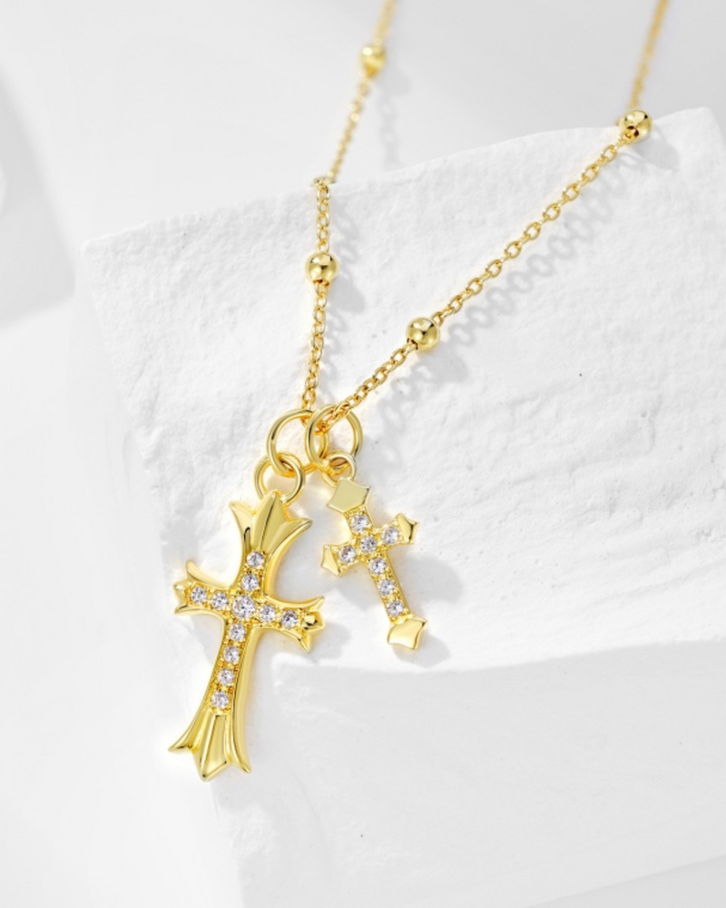 2x Cross Necklace