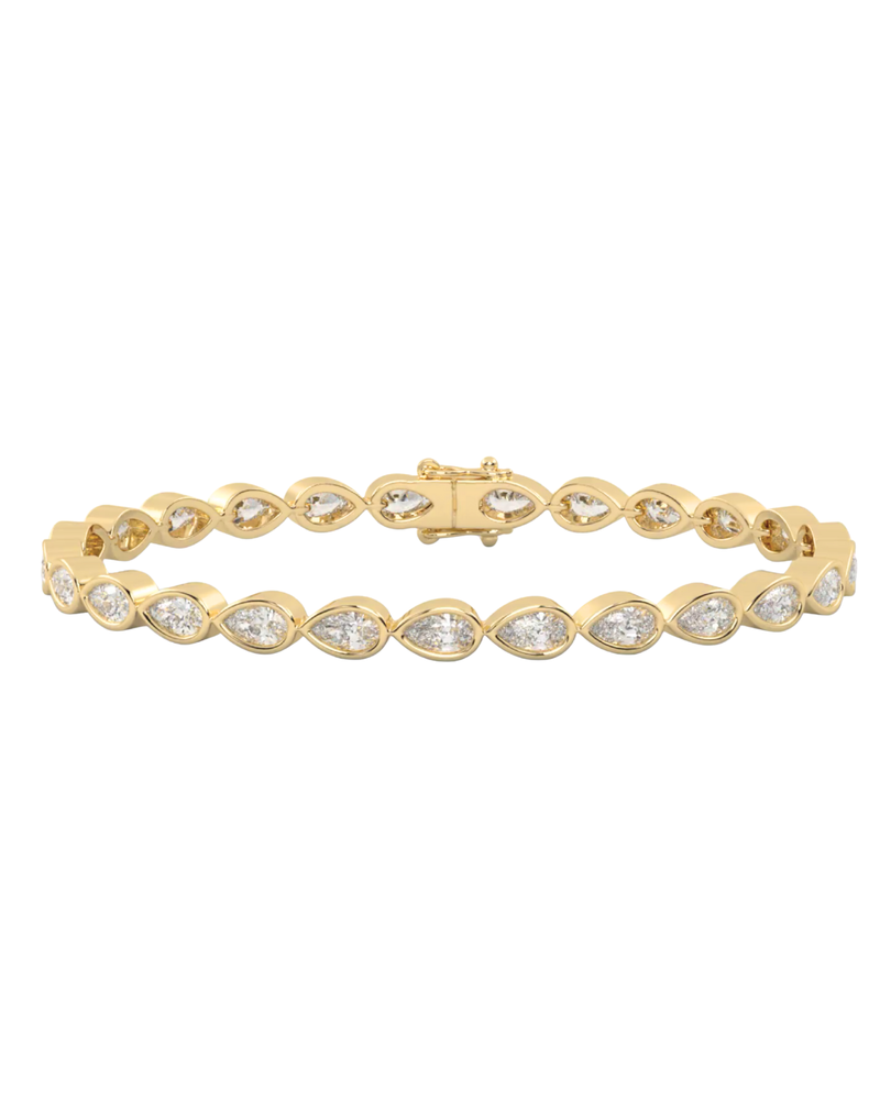 Moissanite Pear Tennis Bracelet
