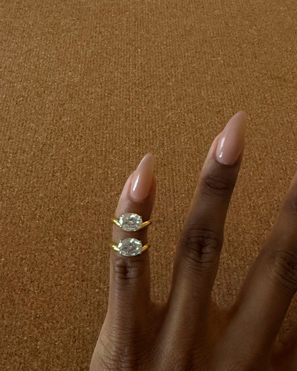 Moissanite Fiore Pinky Ring