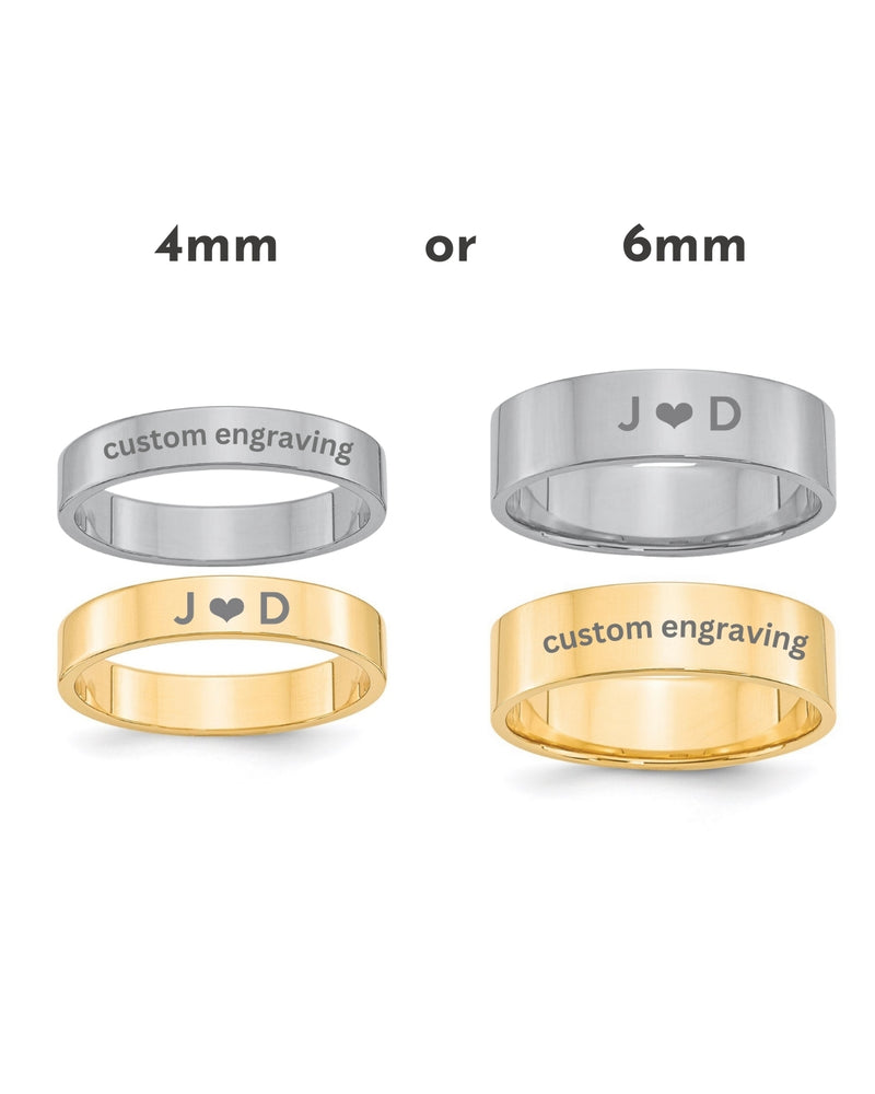 Engraved Ring 4mm/6mm