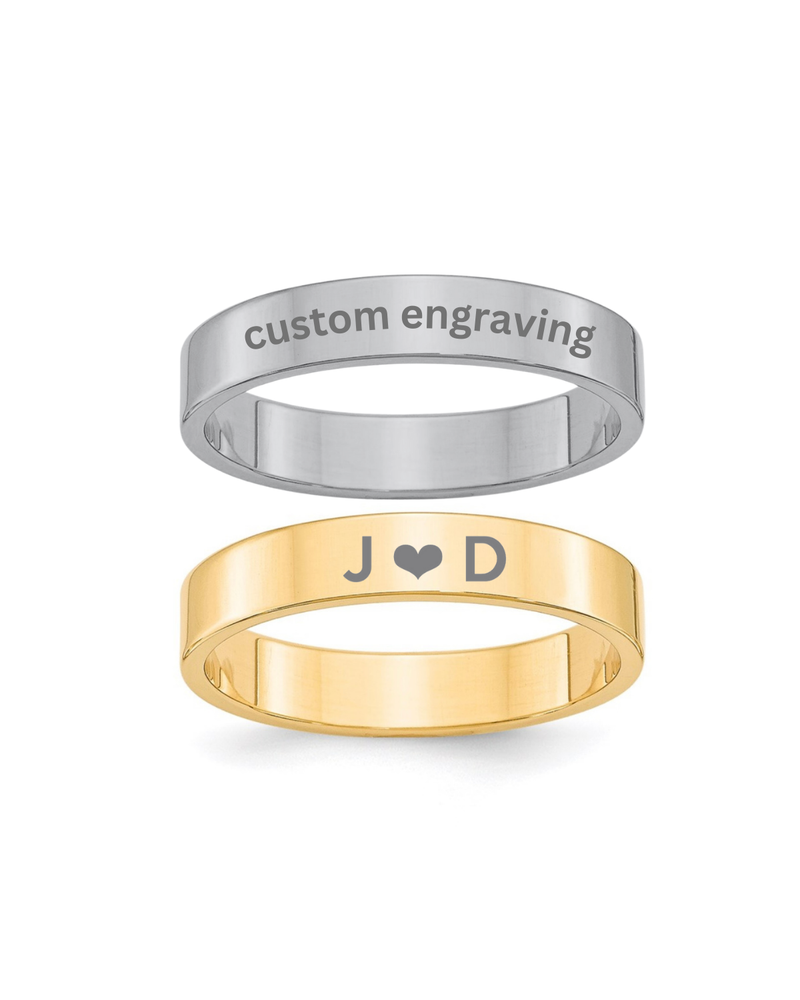 Engraved Ring 4mm/6mm