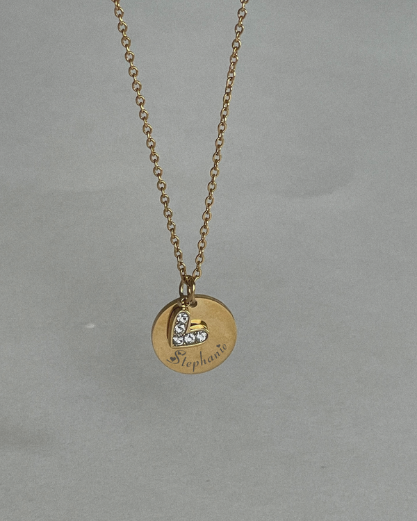 Engraved Disc Necklace